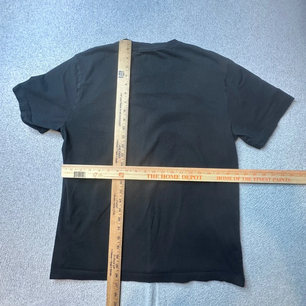 True Religion T-Shirt Mens L Black Buddha Graphic Short Sleeve Cotton Tee